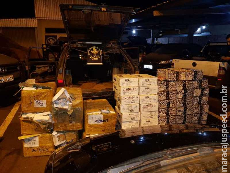 Comboio é apreendido com contrabando em Dourados Comboio é apreendido com contrabando em Dourados