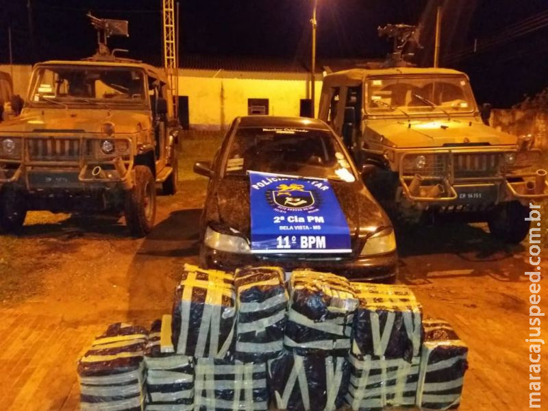 Condutor foge de blitz, abandona veículo com 301kg de maconha em Bela Vista Condutor foge de blitz, abandona veículo com 301kg de maconha em Bela Vista