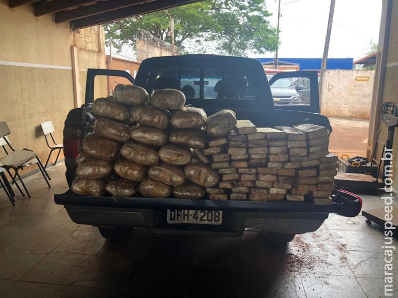 Defron apreende caminhonete recheada de drogas em Caarapó/MS