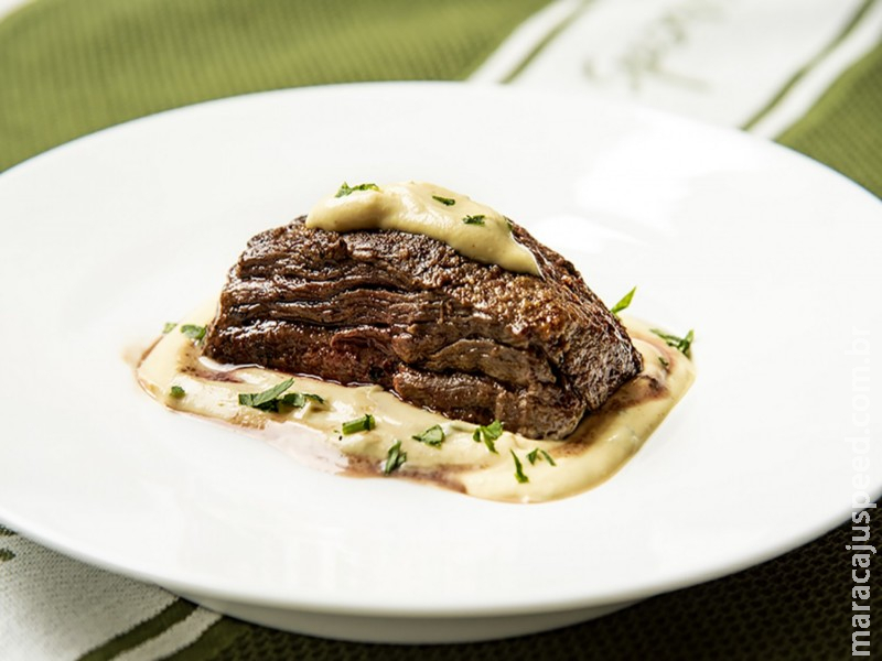 Fraldinha com molho de mostarda