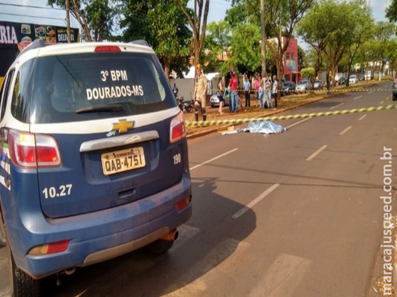 Idosa morre atropelada ao atravessar avenida em Dourados