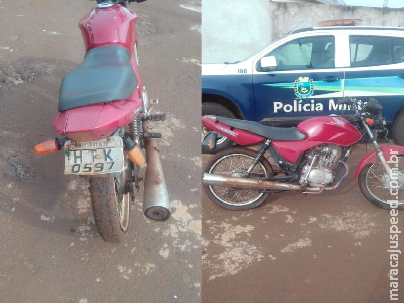 Maracaju: Polícia Militar recupera motocicleta furtada na última quarta-feira