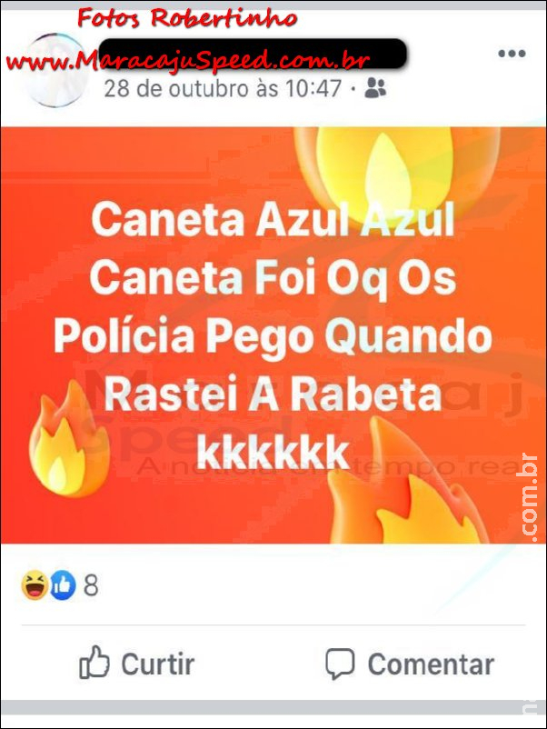 Maracaju: Rapaz que empinava motocicleta e se gabava nas redes sociais “Caneta Azul – Azul Caneta foi oq os Polícia pego quando Rastei a Rabeta KKKKKK” foi “PEGO” pelos polícia