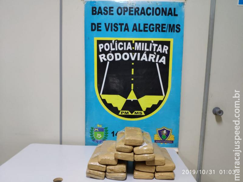 Operação Hórus/MS Maracaju: Polícia Militar Rodoviária localiza 15 kg de maconha em bagagem de mão de mulher que retornava da fronteira