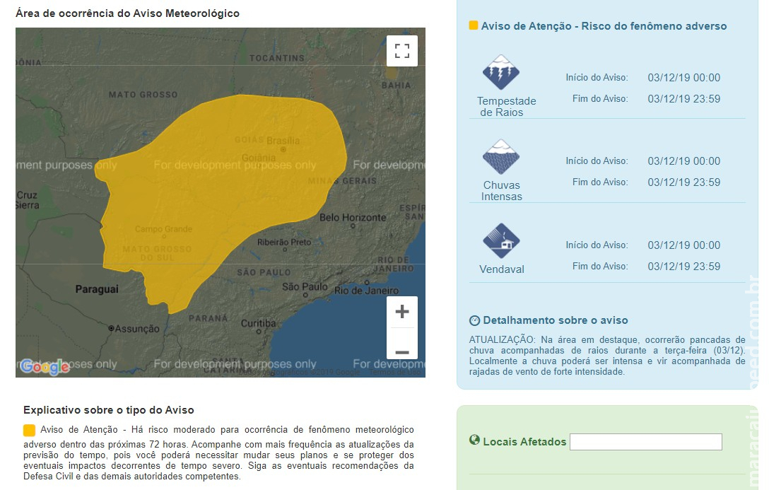Aviso Meteorológico