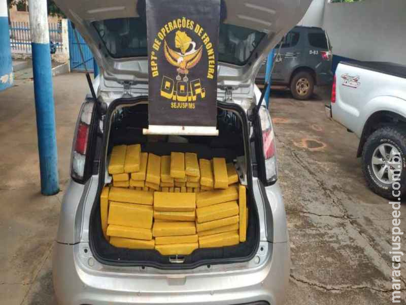 Após buscar carga em Campo Grande, traficante abandona 326 quilos de maconha e acaba preso