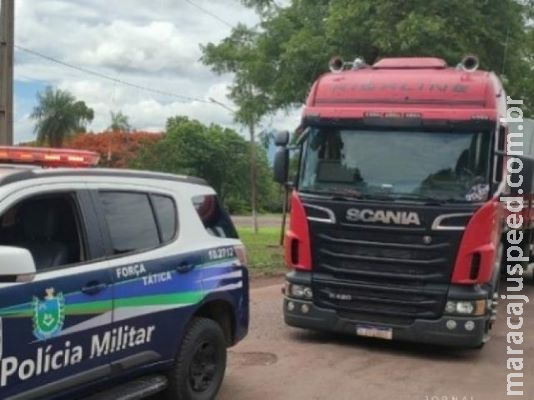 Carreta roubada no RS é apreendida com receptador no interior de MS