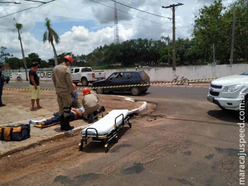 Ferido em acidente, motociclista teve traumas na bacia e na coluna e aguarda cirurgia Ferido em acidente, motociclista teve traumas na bacia e na coluna e aguarda cirurgia