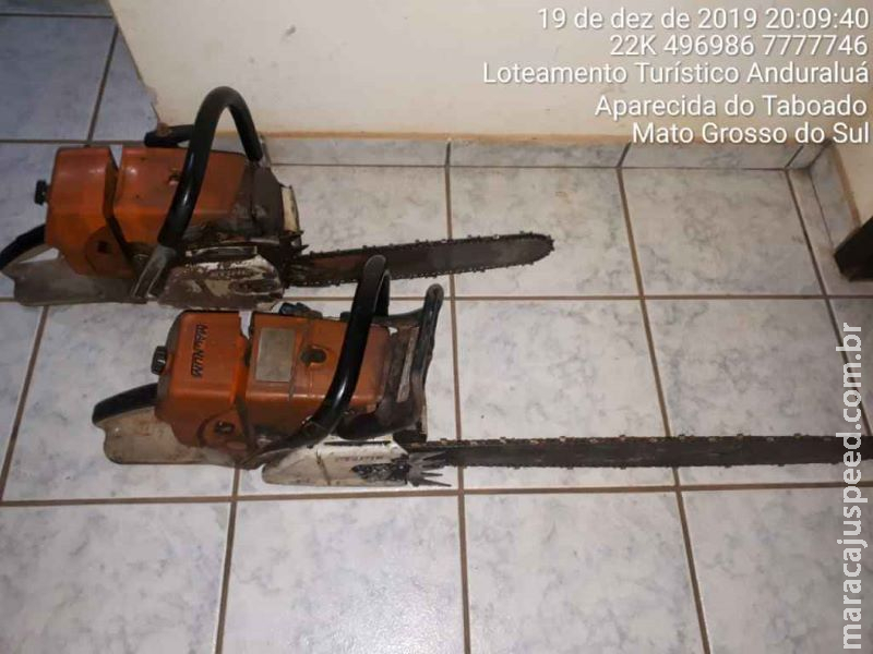 PMA infrator em R$ 2 mil por portar motosserras com numeração raspada PMA infrator em R$ 2 mil por portar motosserras com numeração raspada