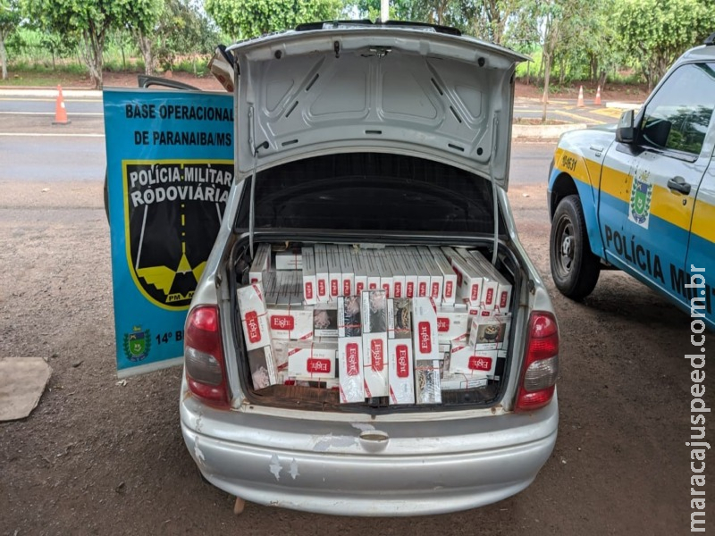 Polícia Militar Rodoviária apreende mais de 1600 pacotes de cigarros que seriam levados para Minas Gerais