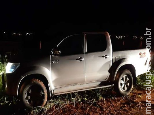 Caminhonete tomada durante sequestro de pecuarista é recuperada Caminhonete tomada durante sequestro de pecuarista é recuperada