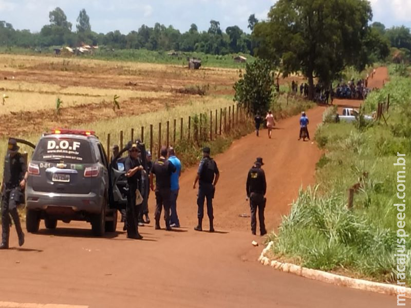 Fazenda em Dourados é invadida por indígenas; segurança da propriedade foi baleado Fazenda em Dourados é invadida por indígenas; segurança da propriedade foi baleado