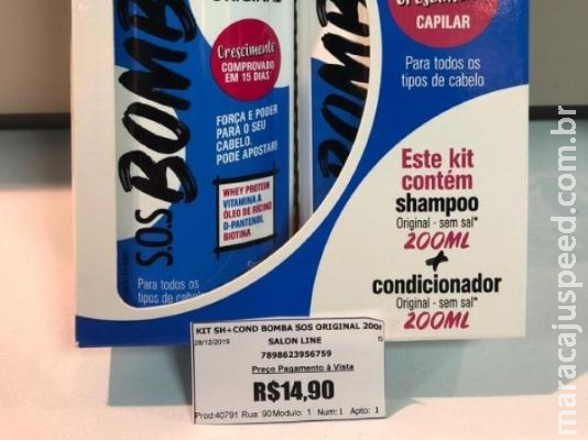 Loja de cosméticos cobra preços até R$ 7 a mais que os fixados na gôndola