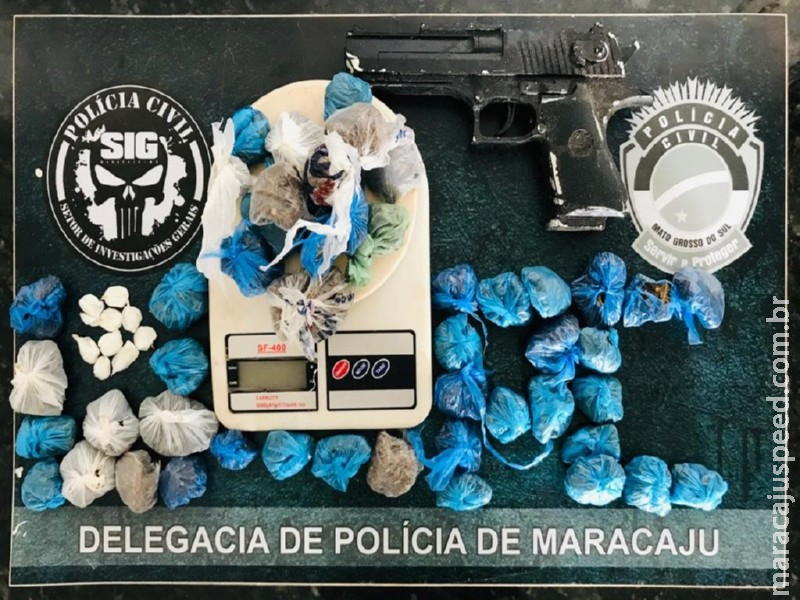 Maracaju: Polícia Civil cumpre mandados de busca e apreende drogas e simulacro de arma de fogo no Conjunto Olídia Rocha