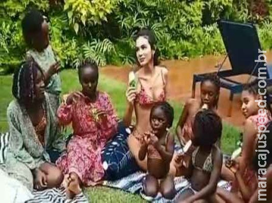 Bruna Marquezine recebe crianças refugiadas em sua mansão no Rio Bruna Marquezine recebe crianças refugiadas em sua mansão no Rio