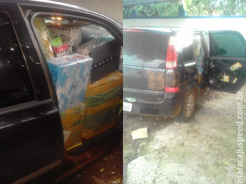 Maracaju: Polícia Militar apreende veículo com mercadorias contrabandeadas, condutor não possuía CNH Maracaju: Polícia Militar apreende veículo com mercadorias contrabandeadas, condutor não possuía CNH