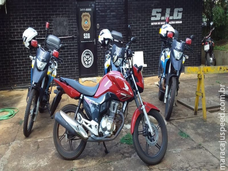 Moto perdida em estelionato é recuperada em Dourados Moto perdida em estelionato é recuperada em Dourados