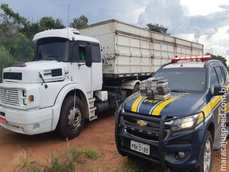 PRF prende motorista com 31 quilos de cocaína na BR-262, em Anastácio