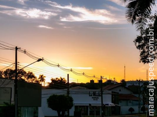 Quinta-feira será de céu parcialmente nublado e máxima de 35°C em MS