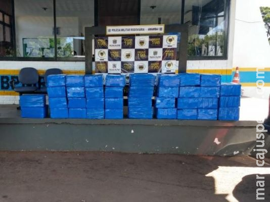 Dupla é presa com 748 quilos de maconha na rodovia MS-289 Dupla é presa com 748 quilos de maconha na rodovia MS-289