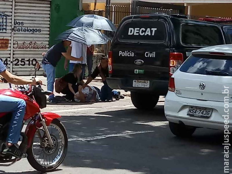 Idoso é atropelado por viatura ao atravessar fora da faixa na Rui Barbosa