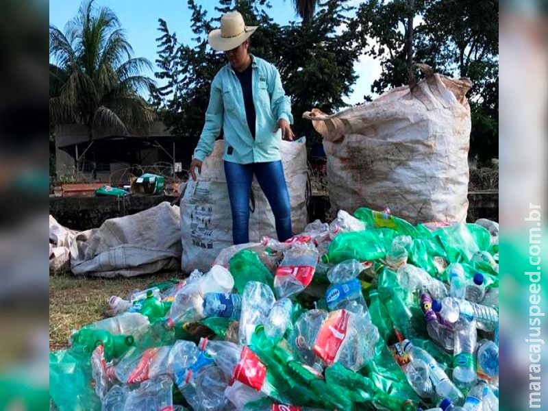 Instituição recolhe 150kg de garrafas diariamente em Aquidauana