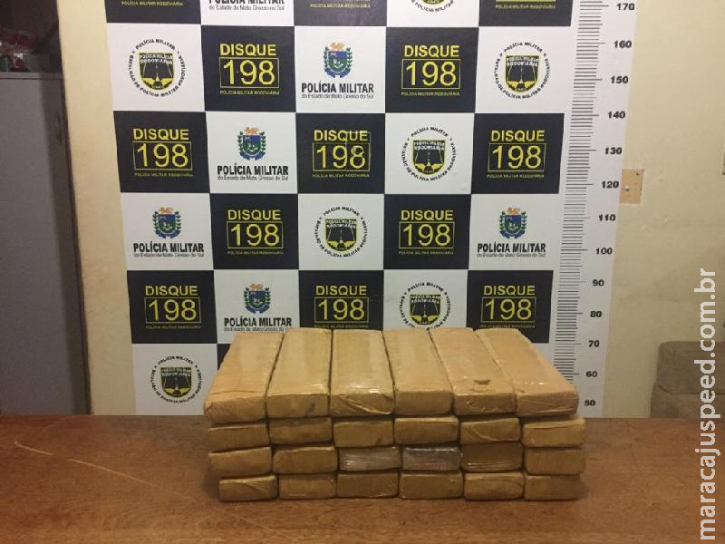 Maracaju: Adolescente de Mato Grosso é apreendida transportando 21 kg de maconha na MS-164