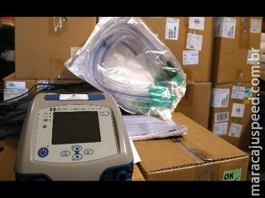 MS recebe 25 ventiladores para uso de pacientes semi-intensivos com coronavírus
