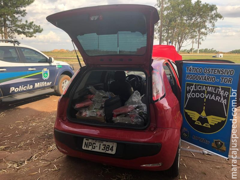Polícia Militar Rodoviária apreende droga após fuga de veículo