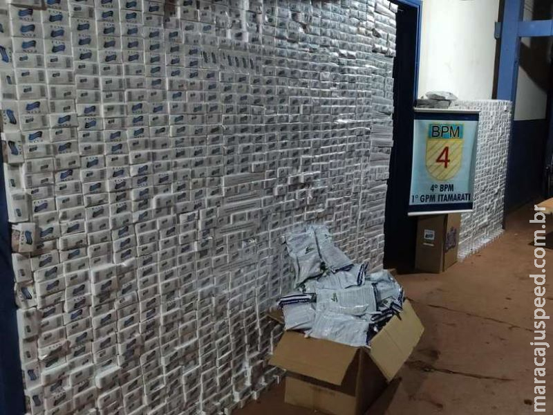 Quase dois mil pacotes de cigarros de origem paraguaia são apreendidos