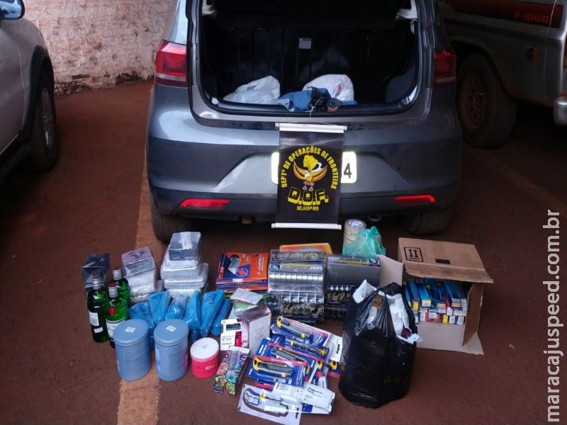 Quatro veículos foram apreendidos pelo DOF com produtos contrabandeados do Paraguai