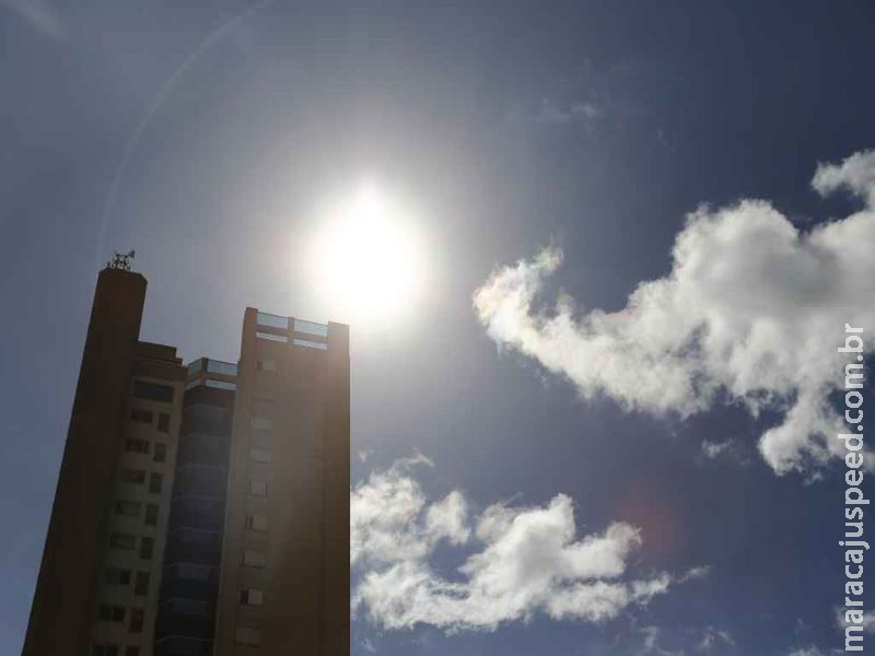 Quinta-feira começa ensolarada, mas previsão é de chuva e máxima de 37°C em MS