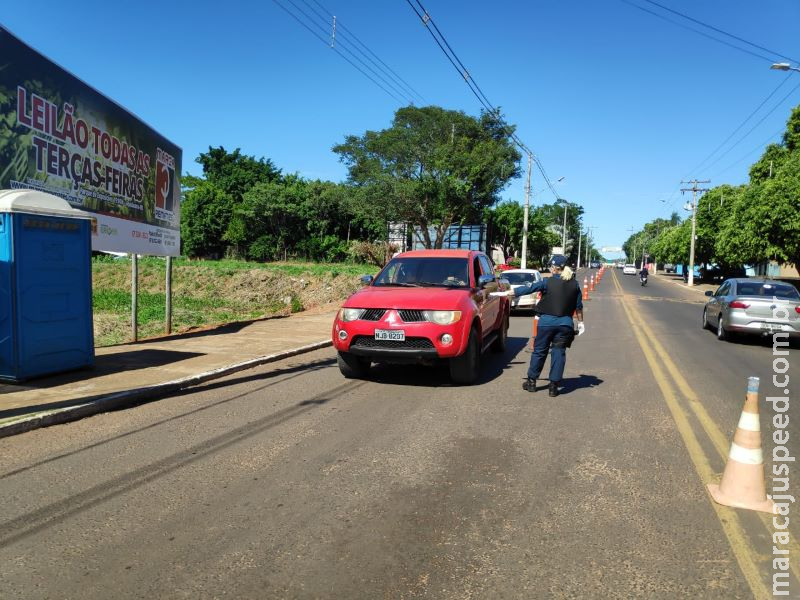 Barreira sanitária segue com controle da entrada de veículos em Aquidauana