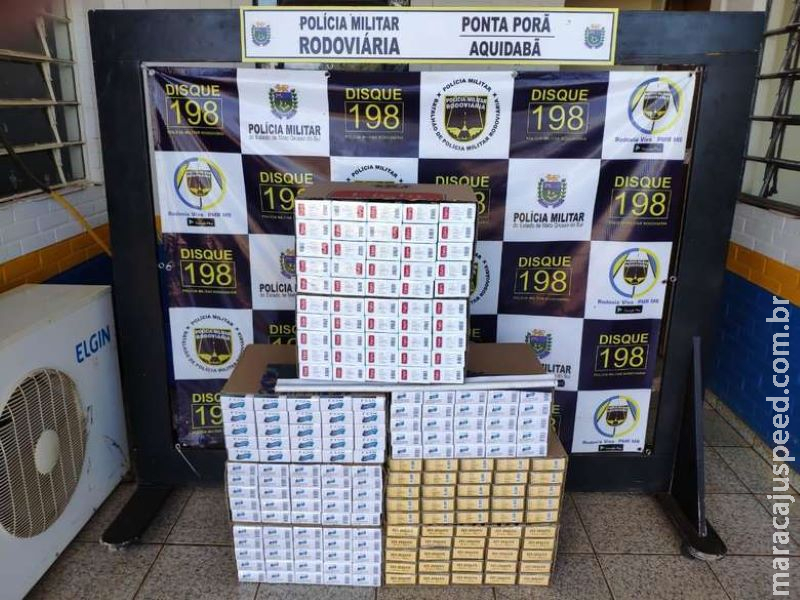 Carga de cigarros avaliada em R$ 10 mil é apreendida em MS Carga de cigarros avaliada em R$ 10 mil é apreendida em MS