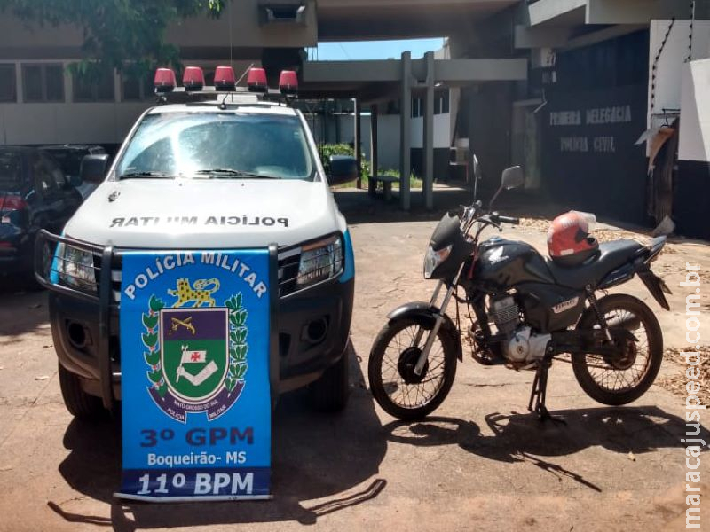 Em rápida ação, PM de Boqueirão recupera moto furtada em Jardim