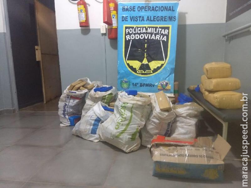 Maracaju: Polícia Militar Rodoviária flagra motorista transportando 265 kg de maconha