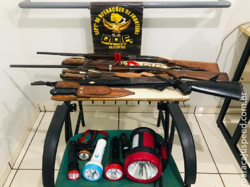 Maracaju: Três homens foram presos pelo DOF com armas de fogo e munições durante a Operação Hórus