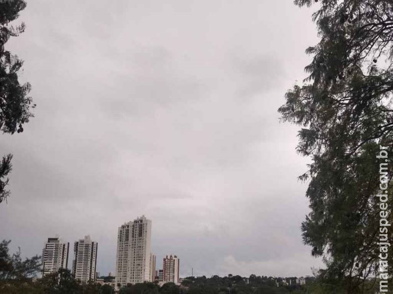 Terça-feira de céu nublado e alerta de tempestade para 27 cidades de MS