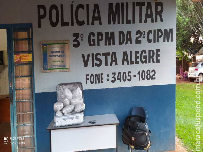 Maracaju: Grupamento da Polícia Militar Distrito Vista Alegre apreende adolescente com 10 quilos de Maconha