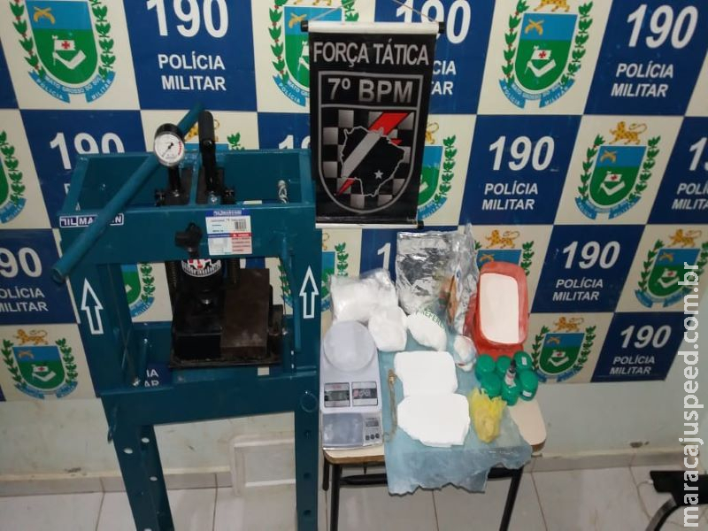 PM de Aquidauana desmonta laboratório de refino de cocaína e prende duas pessoas