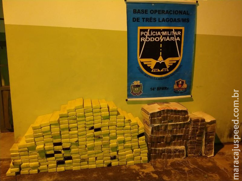 Polícia Militar Rodoviária apreende em Brasilândia 288 kg de drogas após traficante desobedecer ordem de parada