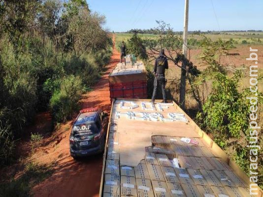 Caminhões são apreendidos com 50 mil pacotes de cigarros contrabandeados