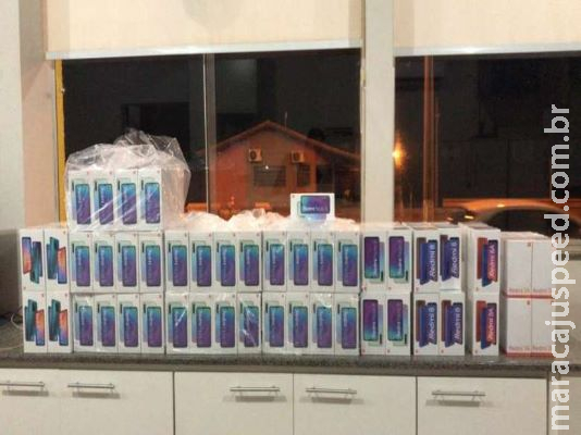 Contrabando de celulares é apreendido na BR-163 Contrabando de celulares é apreendido na BR-163
