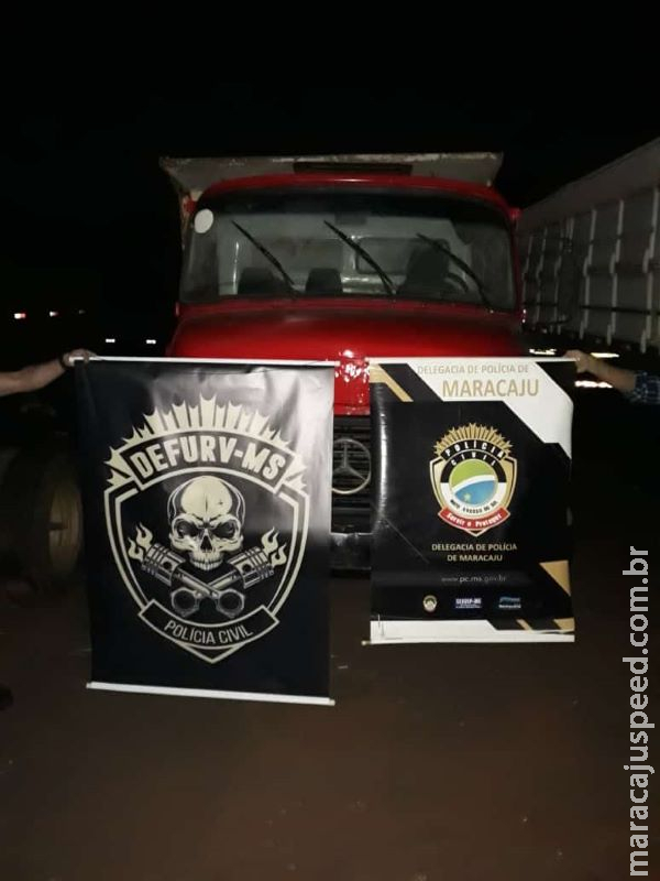 Delegacia de Polícia de Maracaju, com apoio da DEFURV, recupera caminhão furtado