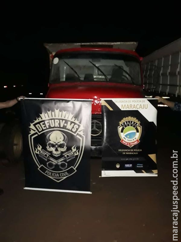 Delegacia de Polícia de Maracaju, com apoio da DEFURV, recupera caminhão furtado Delegacia de Polícia de Maracaju, com apoio da DEFURV, recupera caminhão furtado