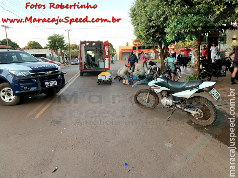 Maracaju: Acidente envolvendo motociclista e veículo, resulta em duas vítimas