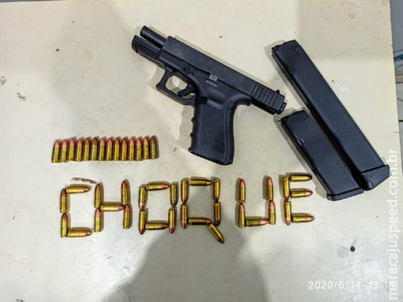 Maracaju: Batalhão do Choque prende homem em posse de Pistola Cal. 9mm, que diz usar arma de fogo para se proteger de ameaças sofrida por Facção Criminosa Maracaju: Batalhão do Choque prende homem em posse de Pistola Cal. 9mm, que diz usar arma de fogo para se proteger de ameaças sofrida por Facção Criminosa
