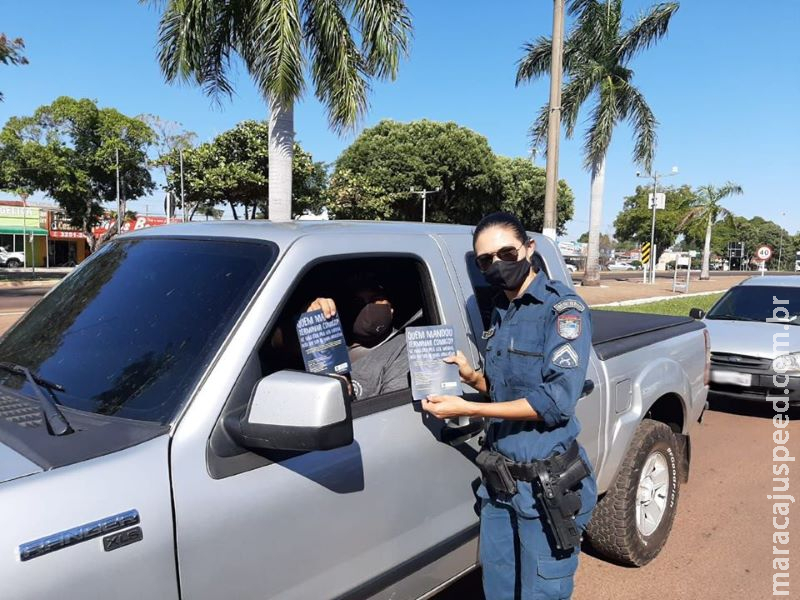 PM participa de campanha contra violência doméstica em Jardim PM participa de campanha contra violência doméstica em Jardim