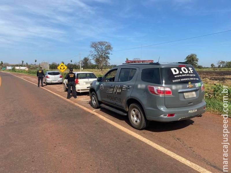 Polícia apreende veículos com mais de 600 quilos de maconha