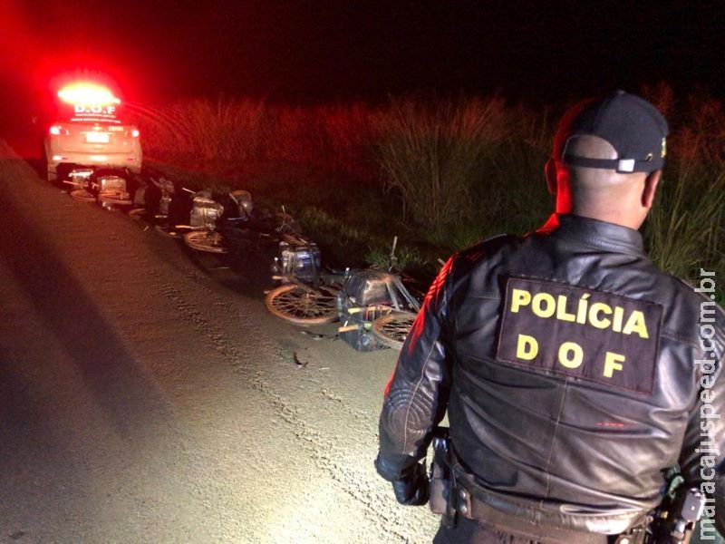 Bicicletas carregadas com quase meia tonelada de maconha foram apreendidas pelo DOF durante a Operação Hórus